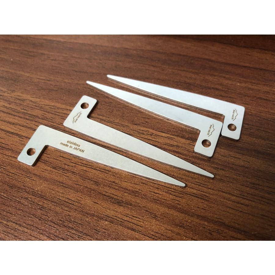 PIGステンレス 4本入【ステンレス製】　レジャーシート・難燃シート用ペグ　ピンチョス用ピック | 