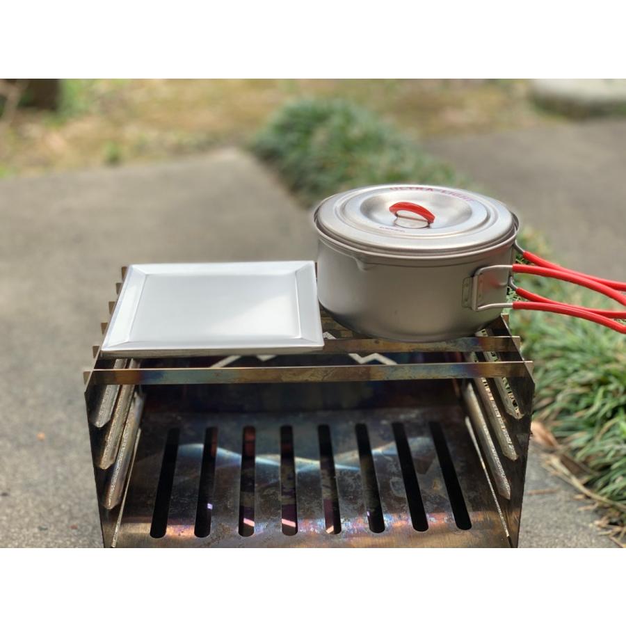 グリルプレート 甲冑 シリーズ ステンレスver 一人焼肉用サイズ チタンハンドル付き ソロキャンプ バーベキュー 焼肉 アウトドア On015 金属加工職人の店over North 通販 Yahoo ショッピング