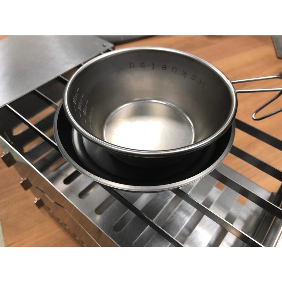 ロックパン（SC） シェラカップの蓋鉄板 アウトドア ソロキャンプ