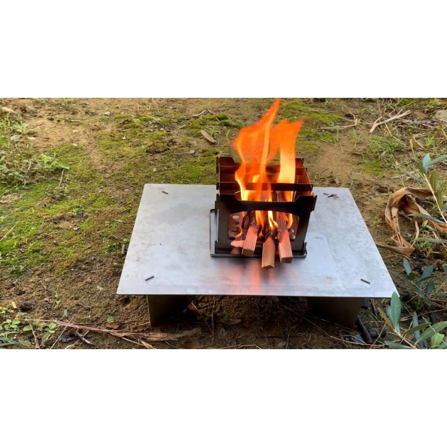 超軽量ポケットストーブ　”MINIMAL STOVE” 【純チタン製】※ケース無しタイプ　ソロキャンプ　デイキャンプ |  | 02