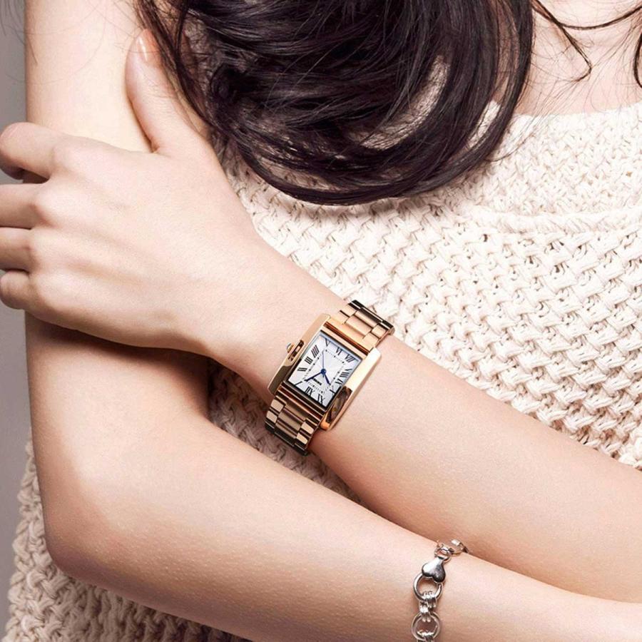 腕時計 レディースウォッチ レディース 時計 レディーススクエアステンレスウォッチ  母の日 カジュアル時計 レディース時計 ビジネス時計　30m防水 2019 |  | 03