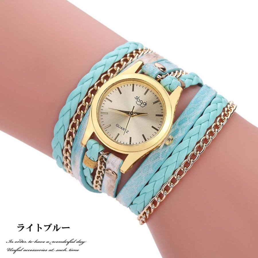 腕時計 レディース おしゃれ 安い ぐるぐる巻いてボリュームウォツチ ラウンドアンドラウンドブレスウォッチ ブレスレット カジュアル時計 PUレザー 2019 |  | 12