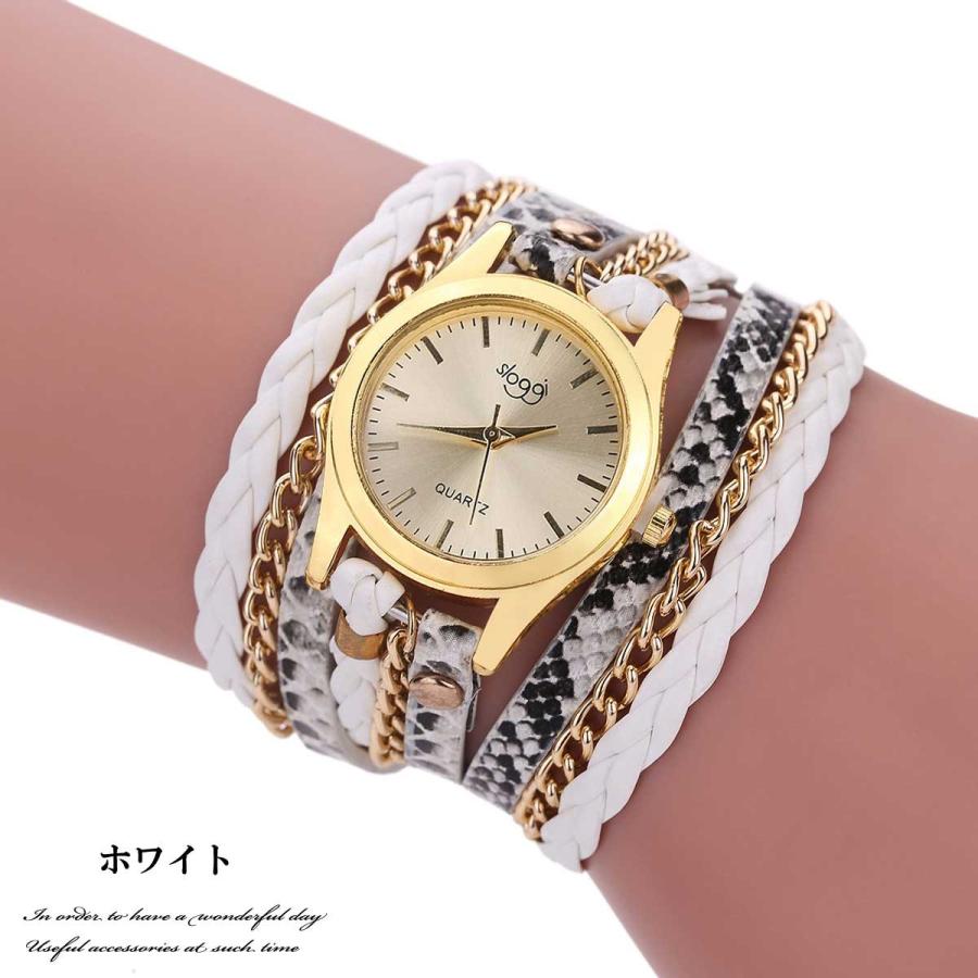 腕時計 レディース おしゃれ 安い ぐるぐる巻いてボリュームウォツチ ラウンドアンドラウンドブレスウォッチ ブレスレット カジュアル時計 PUレザー 2019 |  | 15