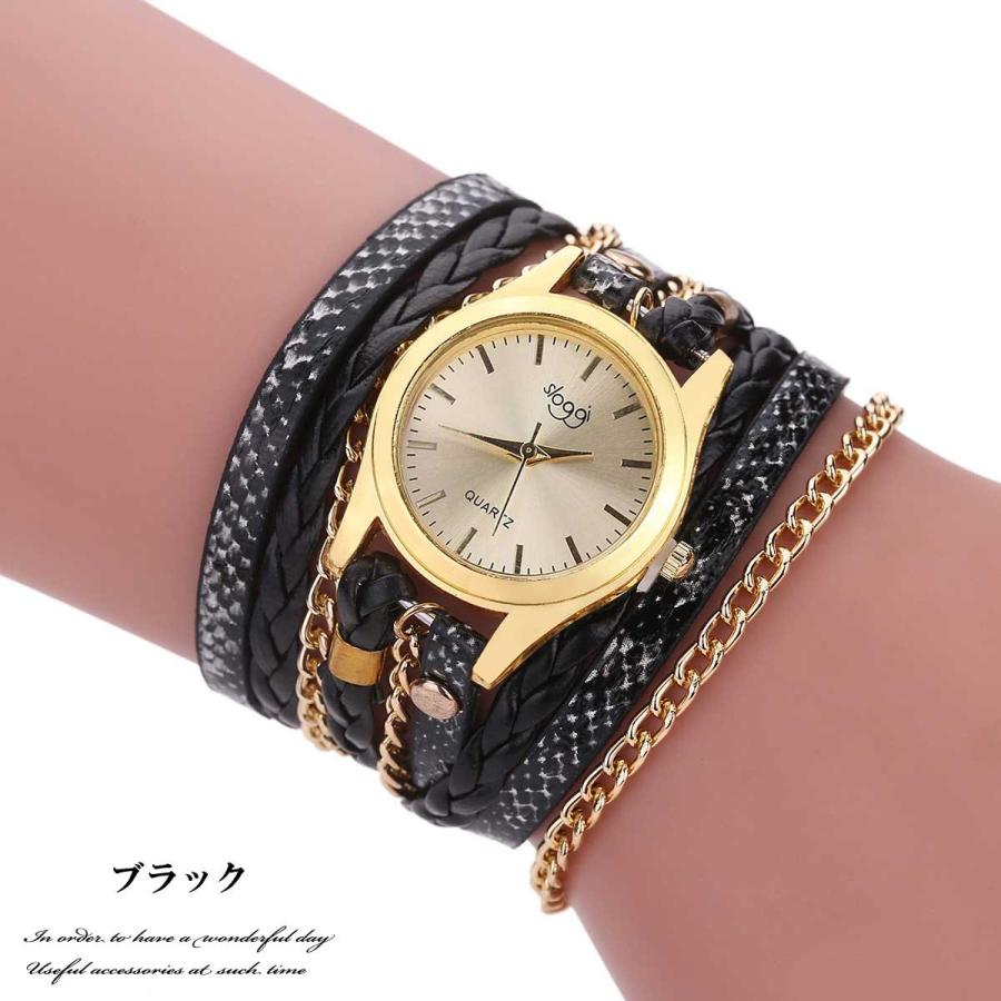 腕時計 レディース おしゃれ 安い ぐるぐる巻いてボリュームウォツチ ラウンドアンドラウンドブレスウォッチ ブレスレット カジュアル時計 PUレザー 2019 |  | 16