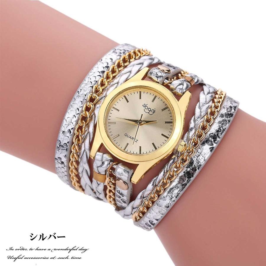 腕時計 レディース おしゃれ 安い ぐるぐる巻いてボリュームウォツチ ラウンドアンドラウンドブレスウォッチ ブレスレット カジュアル時計 PUレザー 2019 |  | 17