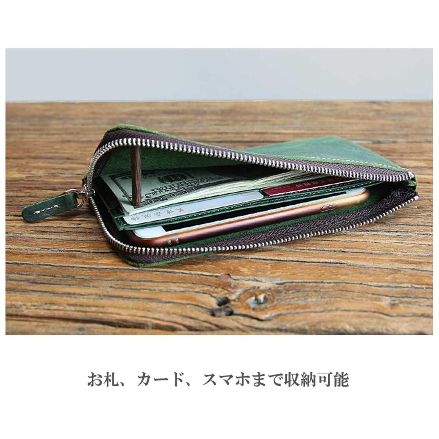 長財布 財布 メンズウォレット ウォレット L字ファスナーオイルドレザーロングウォレット ロングウォレット 本革レザー 軽い 小銭入れ ロング L字ファスナー2019 |  | 11