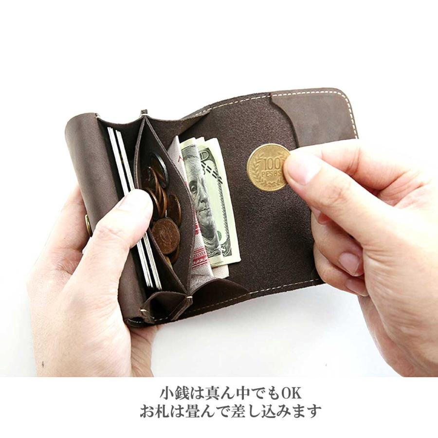 ミニミニ財布 二つ折り 財布 メンズウォレット ウォレット オイルドレザーミニウォレット 小さめ財布 本革レザー 軽い 小銭入れ ミニ 2つ折り レザー |  | 16