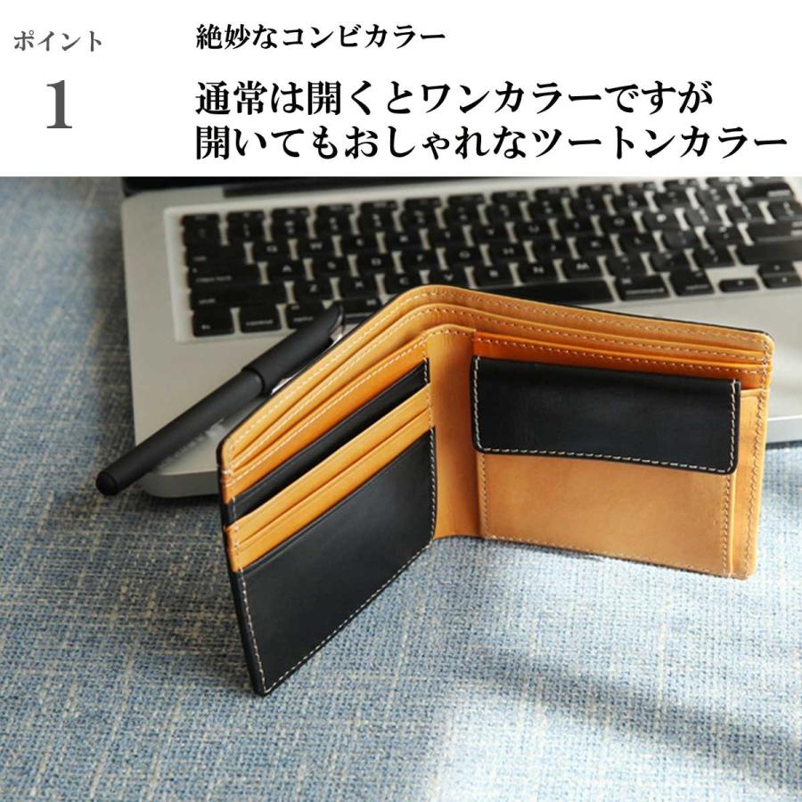 二つ折り 財布 メンズウォレット ウォレット フォールドインハーフ
