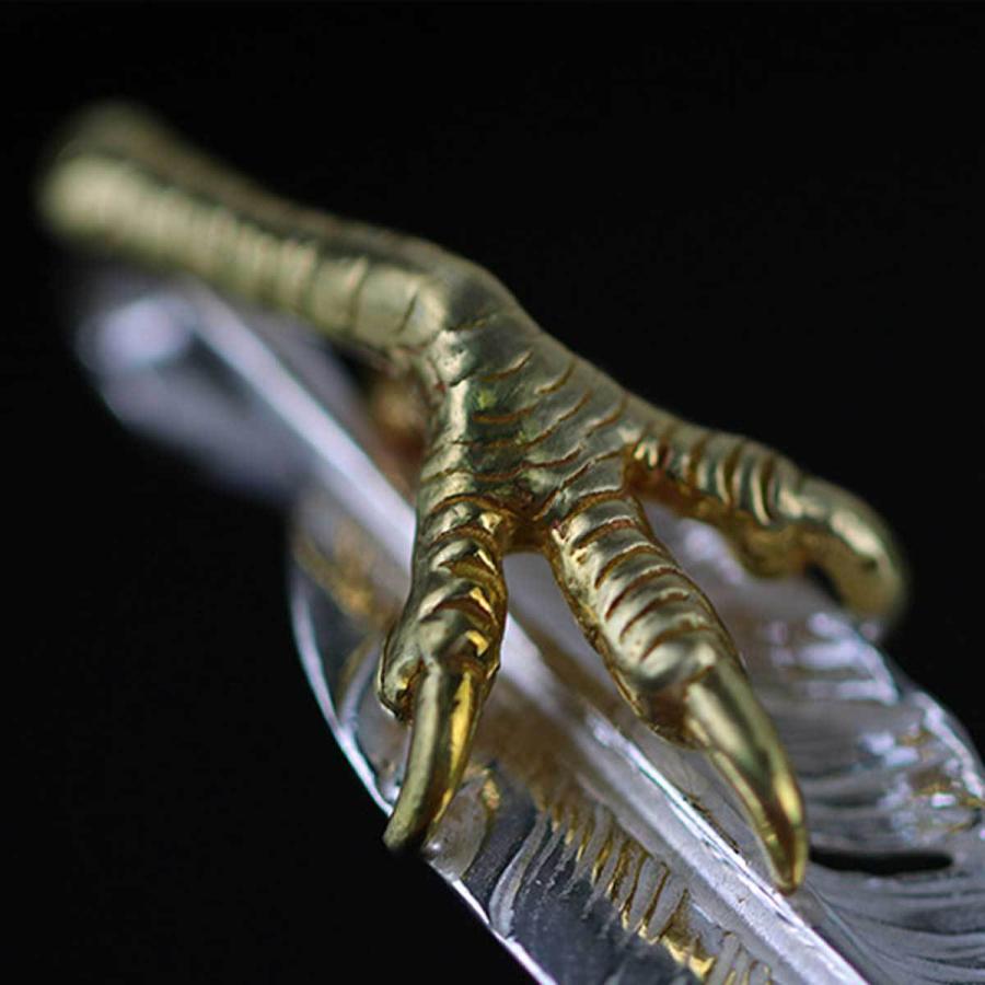 18金金爪先金 特大フェザー 18金 金爪先金 現行 原宿 フェザーイーグル