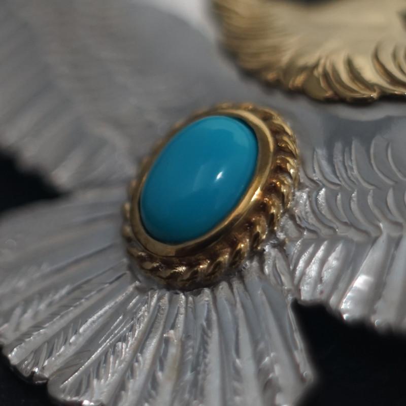 18金金縄ターコイズ付き大イーグル オールド 大イーグル トップ