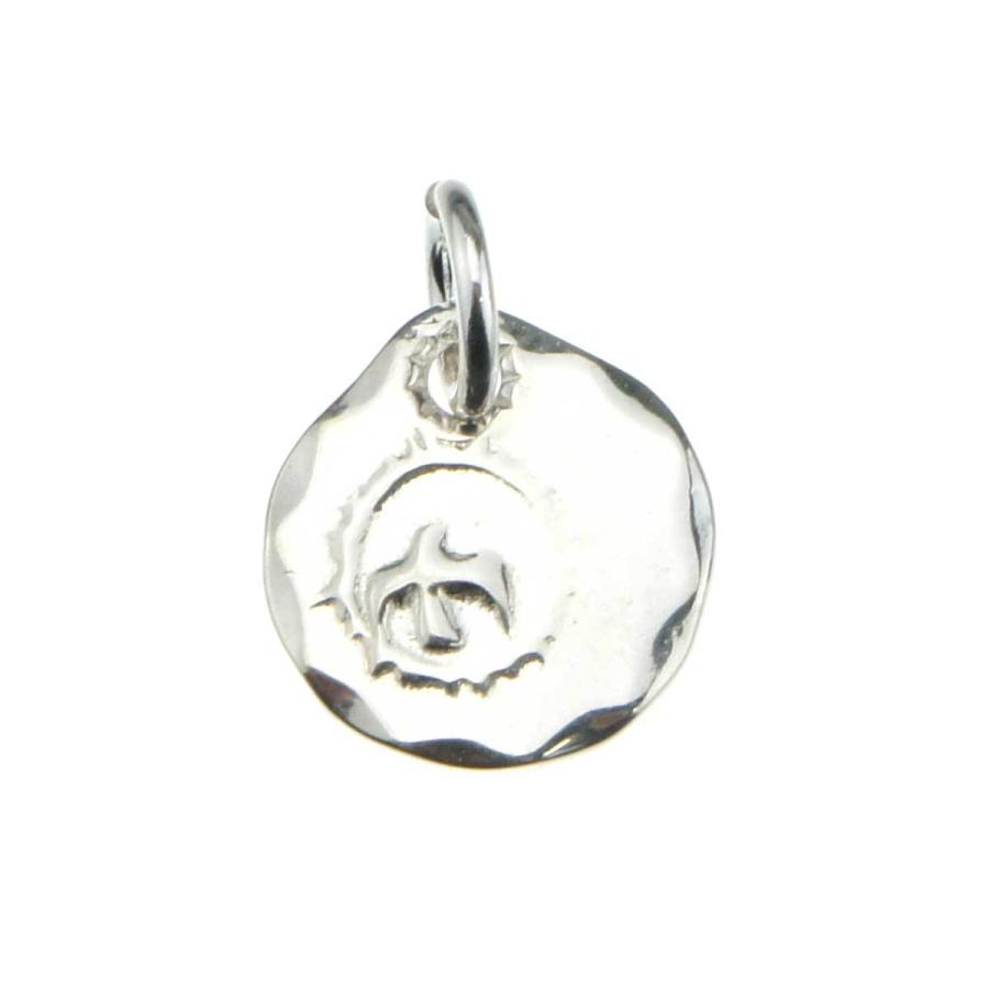 メンズ ネックレス ペンダント SVin太陽メタル 小 シルバー トップ