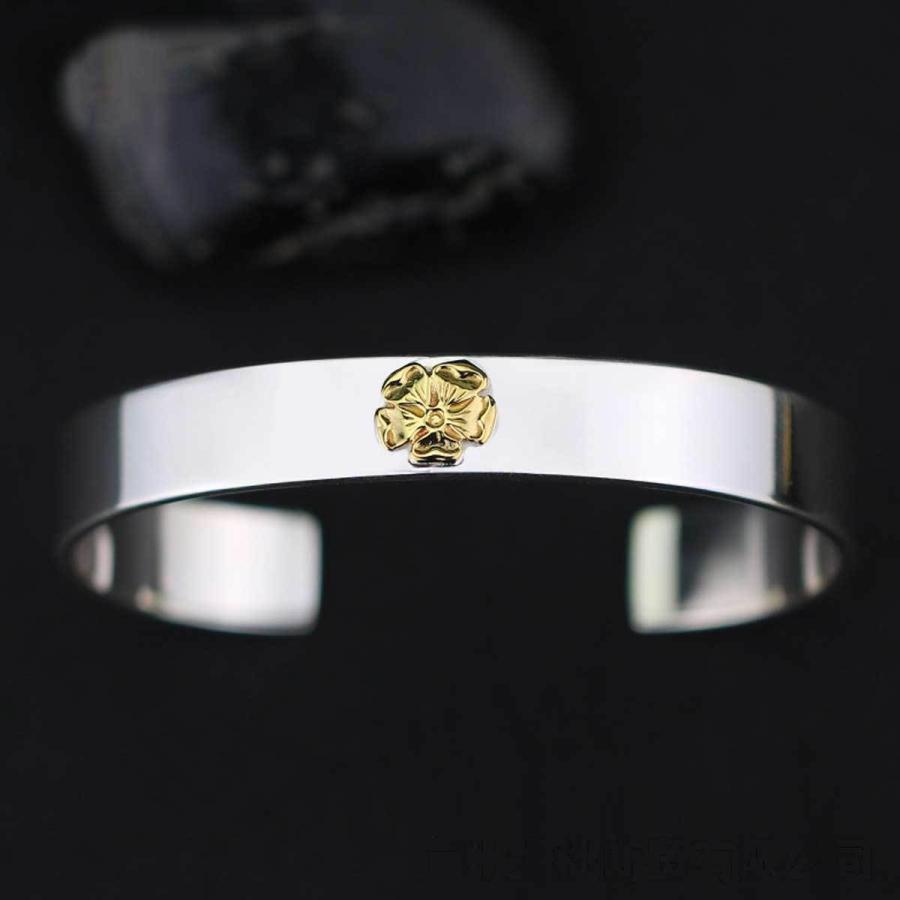 メンズ バングル ブレスレット 18金メタル付平打ちブレス メンズ バングル ブレスレット 18金メタル付平打ちブレス