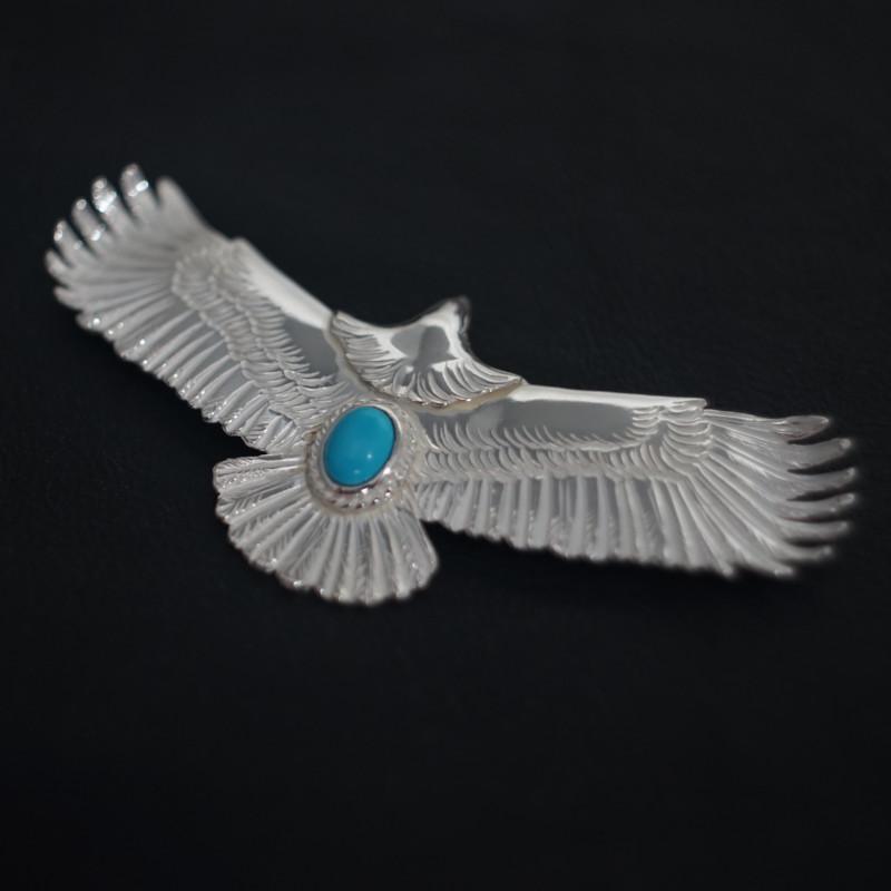 メンズ ネックレス ペンダント ペンダントヘッド 大イーグル 銀縄  