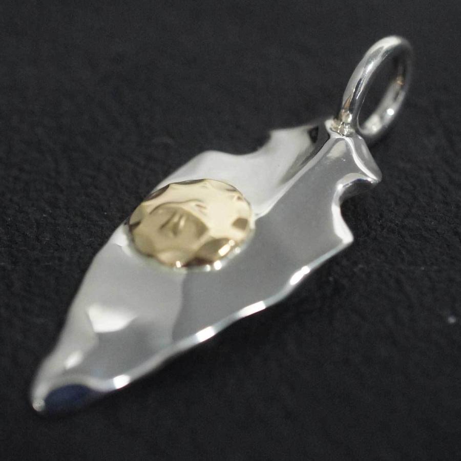 18金金メタル付き矢じり 小 18金 18k シルバー トップ フェザー