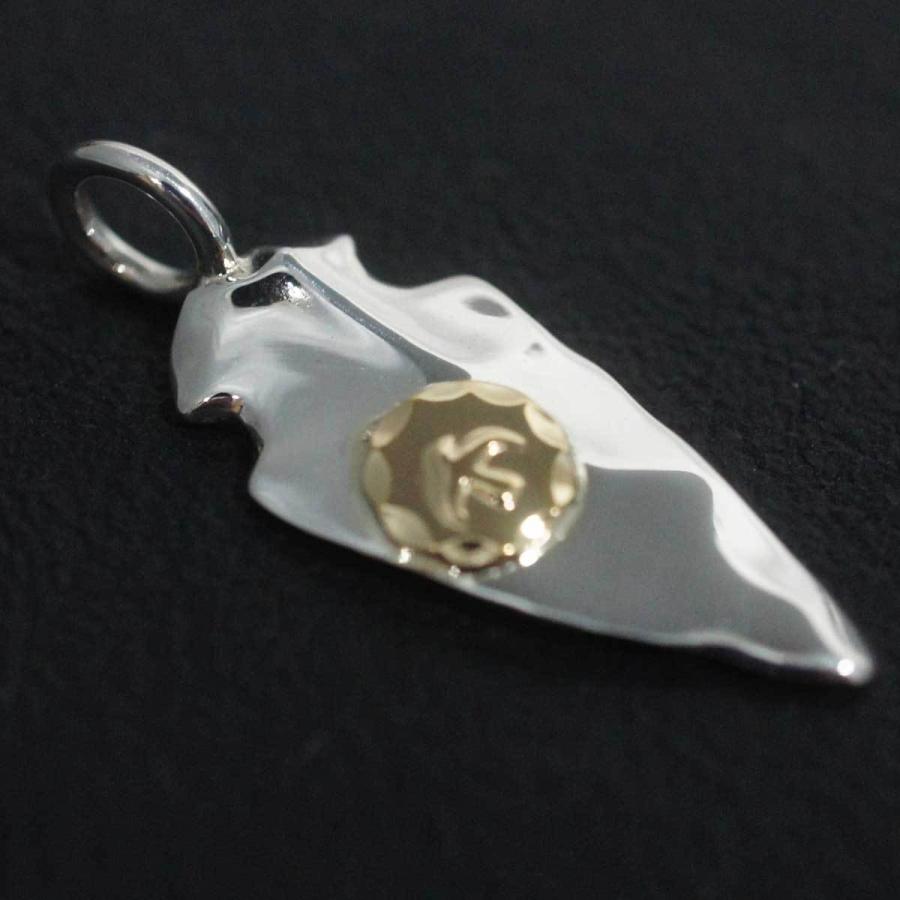 18金金メタル付き矢じり 小 18金 18k シルバー トップ フェザー 原宿