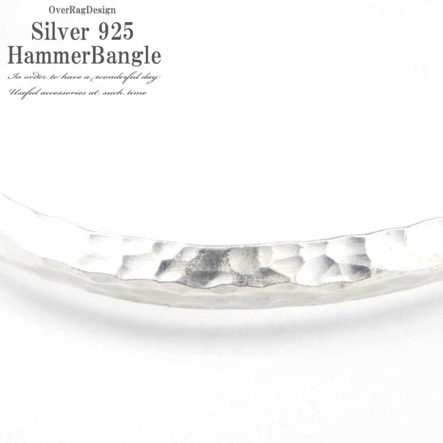メンズ バングル シルバー925ハンマードバングル アクセサリー