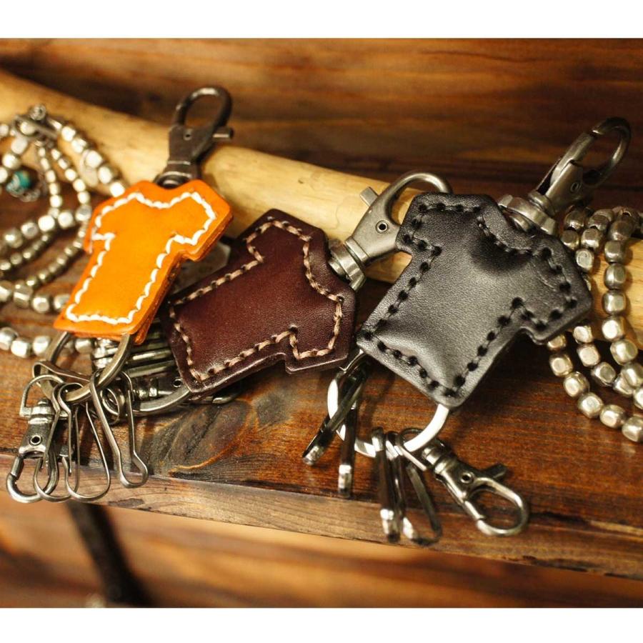 メンズアクセサリー キーホルダー T-シャツデザインレザー