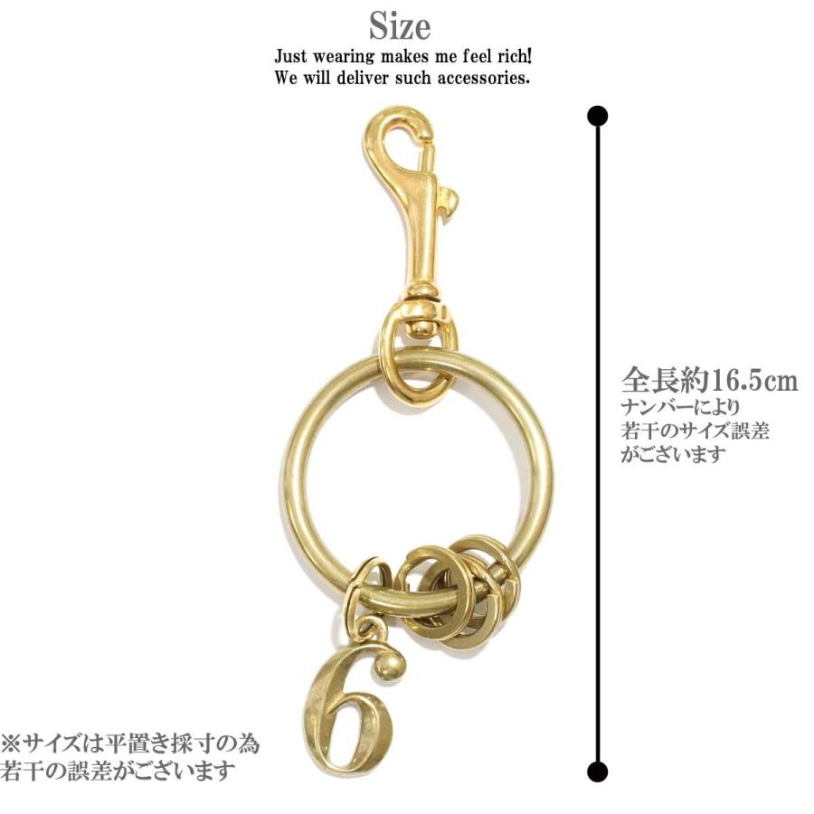 キーホルダー メンズ 金属 New真鍮プリズンナンバリングキーホルダー