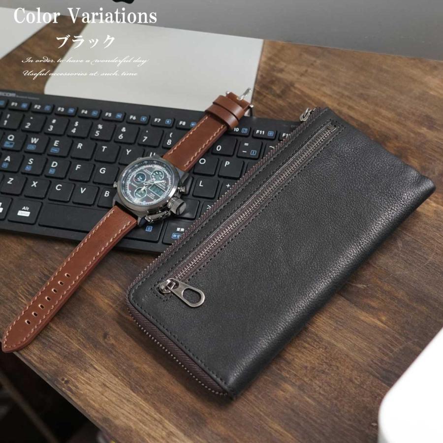 長財布 財布 メンズウォレット ウォレット L字ファスナーレザーロングウォレット  ロングウォレット 本革レザー 軽い 小銭入れ ロング L字ファスナー2019 |  | 06