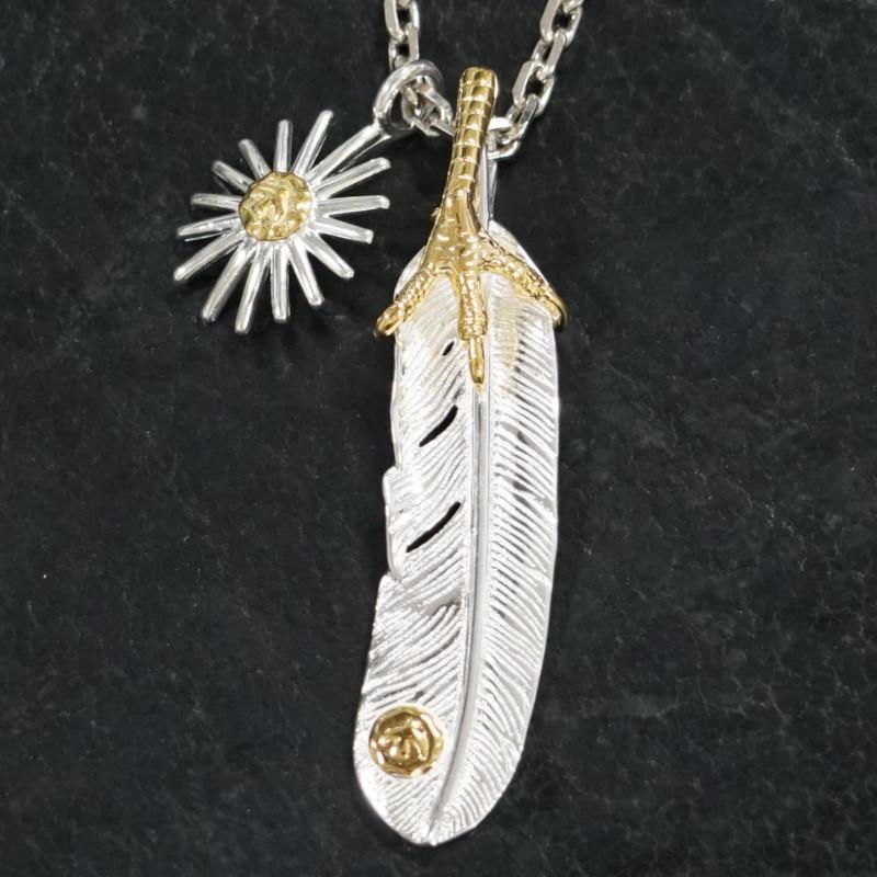 ゴローズ※特大フェザーネックレス※ 上金特大フェザー 松本潤 着用 フェザーネックレス goro'sの特大