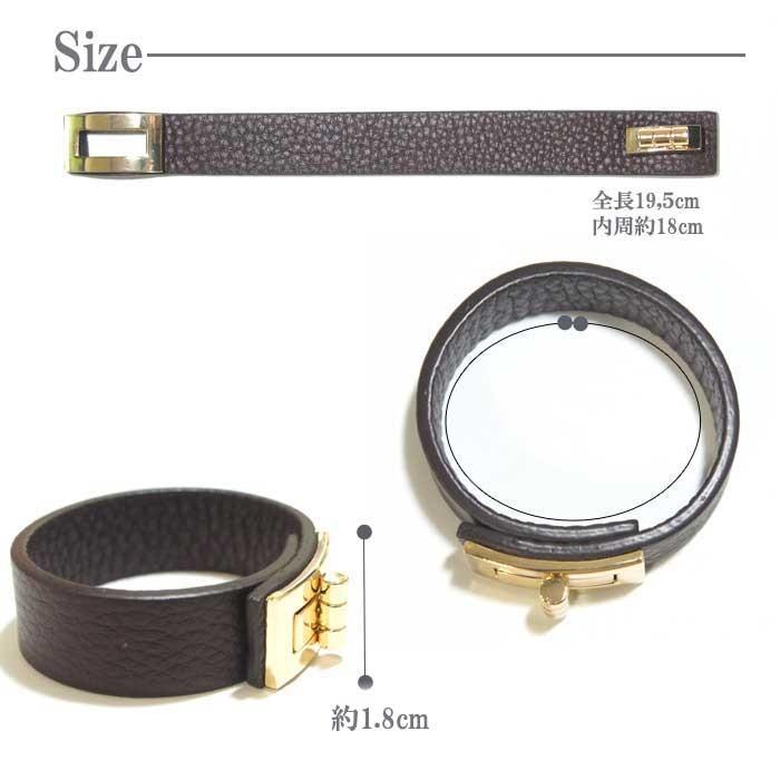 crescioni クレッシオーニ レザー バングル 金具 ゴールド 上品 ブレスレット レディース レディースバングル リアルレザー ひねり金具