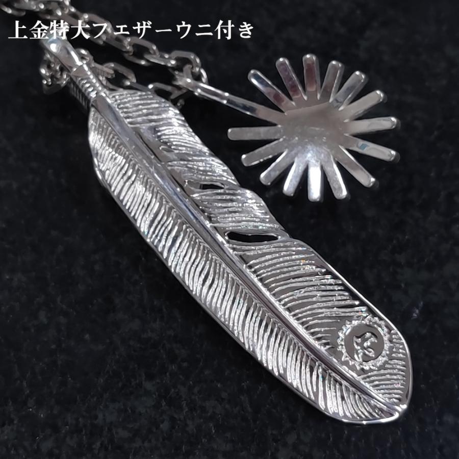 胸元を飾るターコイズフェザーネックレス メンズネックレス ネックレス