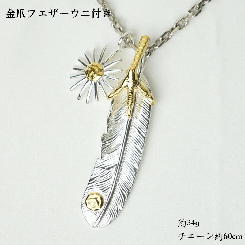 胸元を飾るターコイズフェザーネックレス メンズネックレス ネックレス
