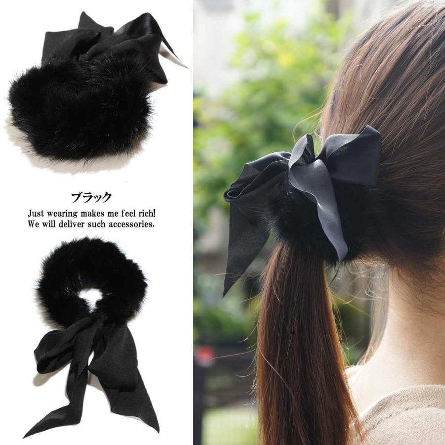 ラビットファーヘアゴム ヘアアクセサリー ヘアゴム ヘアアクセ リアルラビットファー