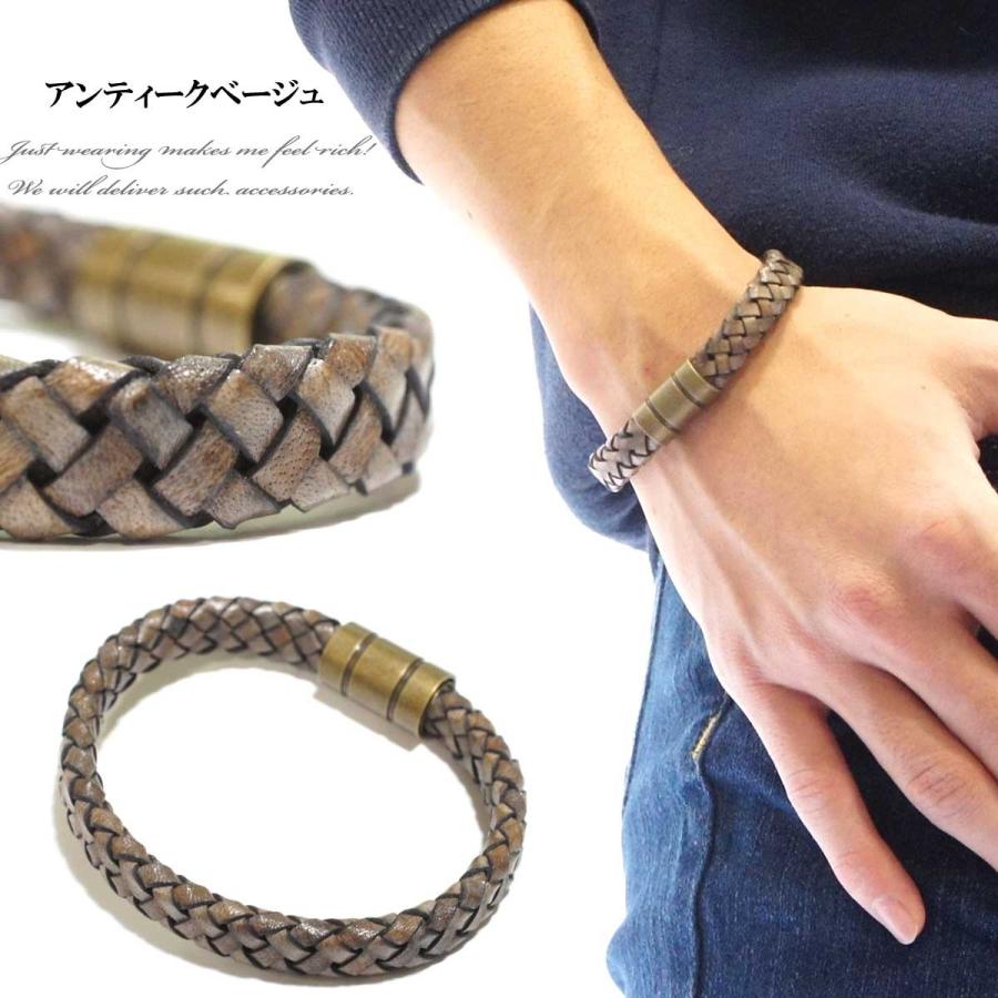 mab1モンアート ブレスレット/バングル シルバー×ブラウン レザー 編み込み mab1モンアート ブレスレット/バングル シルバー×ブラウン