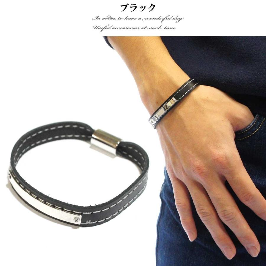 カラーレザープレートブレスレット メンズ アクセサリー バングル ブレスレット アクセサリー アメカジタイプ　レザーブレスレット  メンズブレスレット 2018aw｜overrag｜09