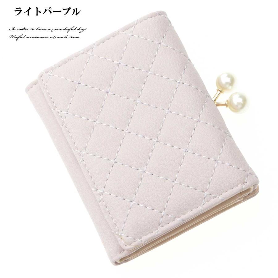三つ折り ミニ財布 小さい レディース コンパクトがま口