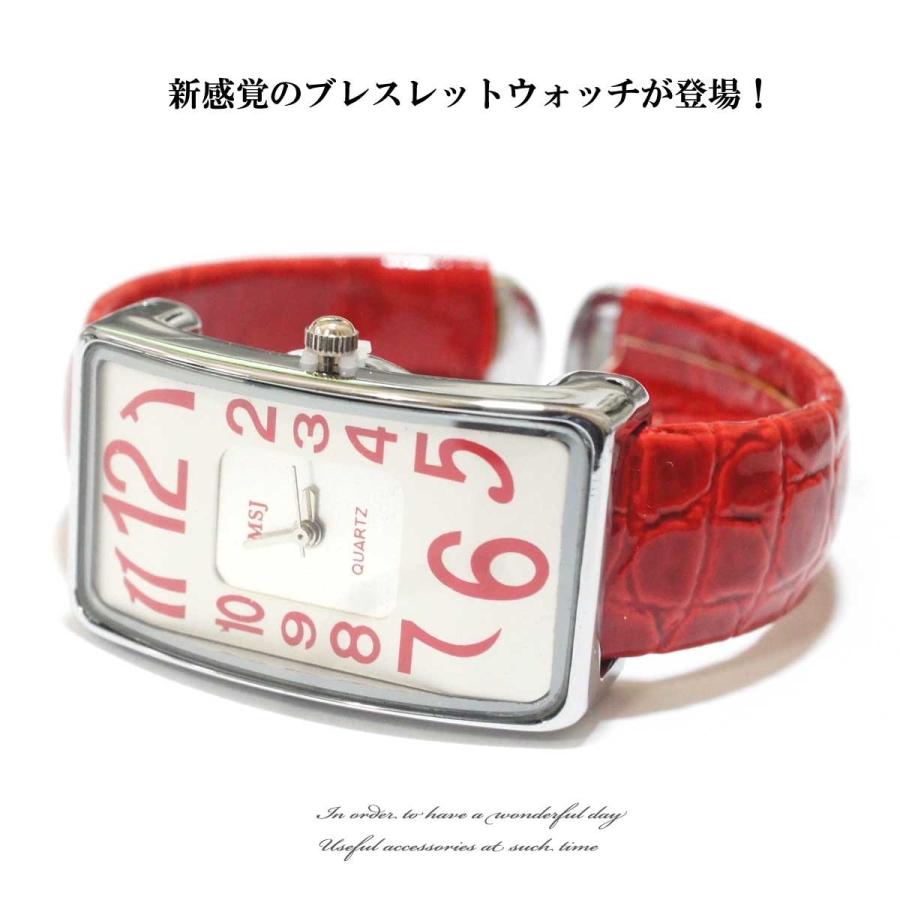 腕時計 レディース おしゃれ 安い 簡単装着ブレスウォッチ スクエア