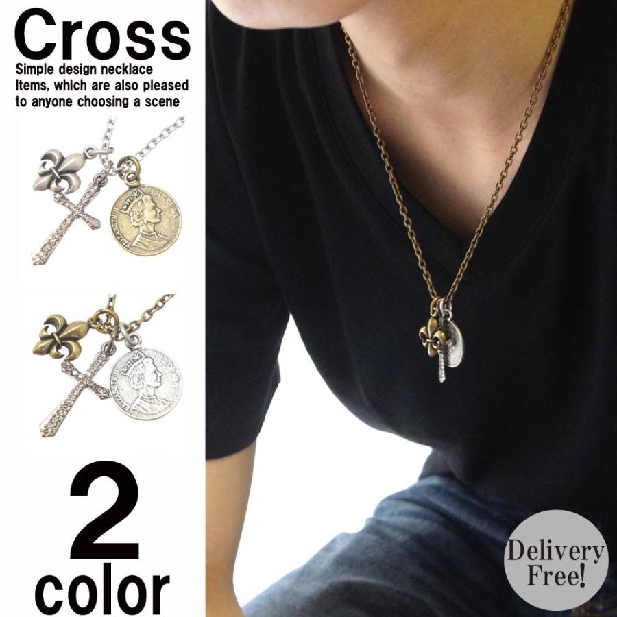 ネックレス メンズ メンズネックレス アクセサリー レディース 十字架コインネックレス 即配 Or かわいいアクセサリー販売over Rag 通販 Yahoo ショッピング
