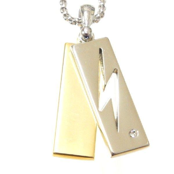 ネックレス メンズ メンズネックレス イナズマプレートネックレス