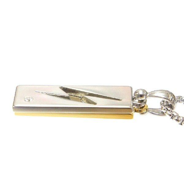 ネックレス メンズ メンズネックレス イナズマプレートネックレス