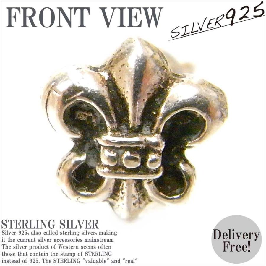 ピアス メンズ シルバー925 シルバー製 片耳 秋冬 ユリピアス 送料無料