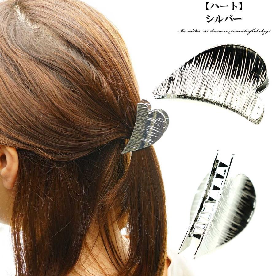 テクスチャーメタルプレートバンスクリップ　シンプルヘアクリップ　ヘアラインバンスクリップ　上品バンスクリップ　バンス レディース  定形外郵便送料無料 |  | 05