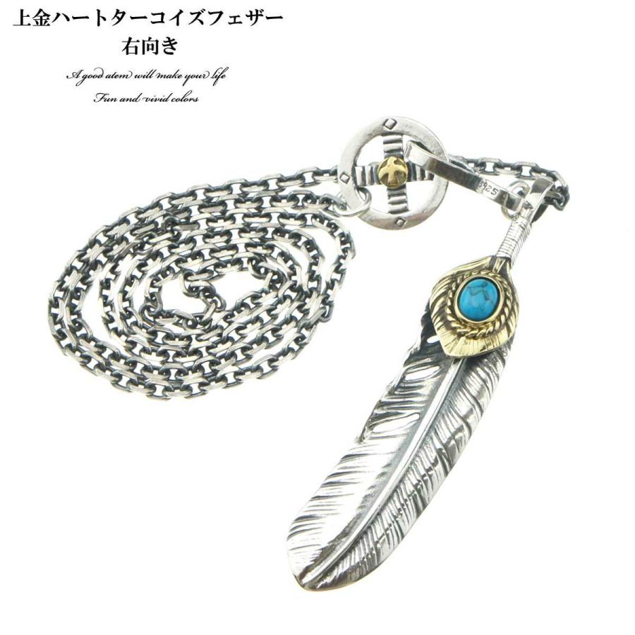 メンズ ネックレス ペンダント シルバーフェザー アンティークシルバー