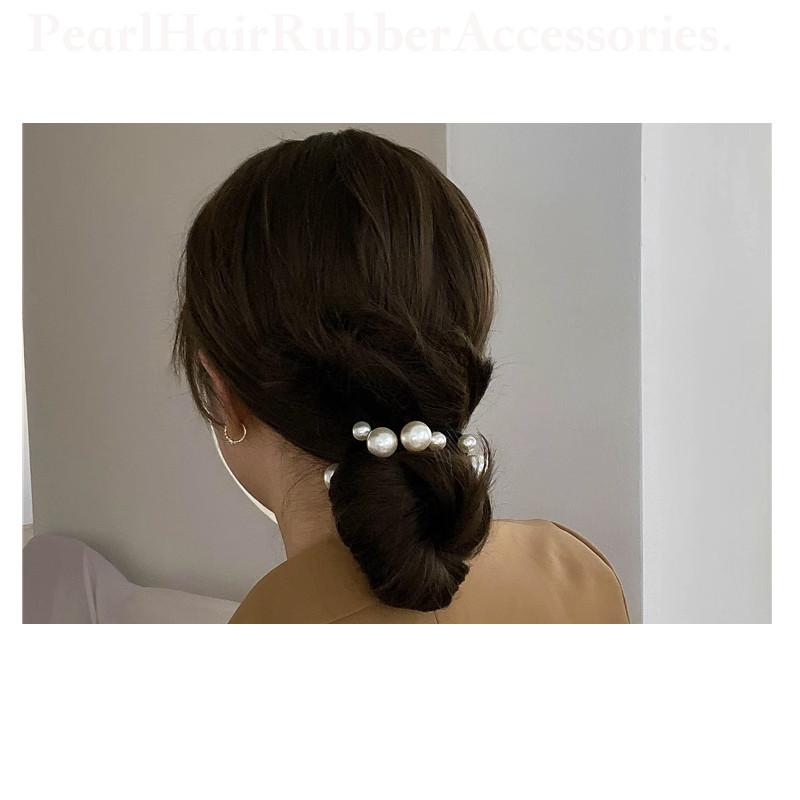 ヘアゴム パールヘアゴム 3個セット　パール　ヘアゴム　まとめ髪　上品　アクセサリー　ヘアクリップ　ヘアアクセサリー　ヘアアクセ　クリップ　大人可愛い |  | 03