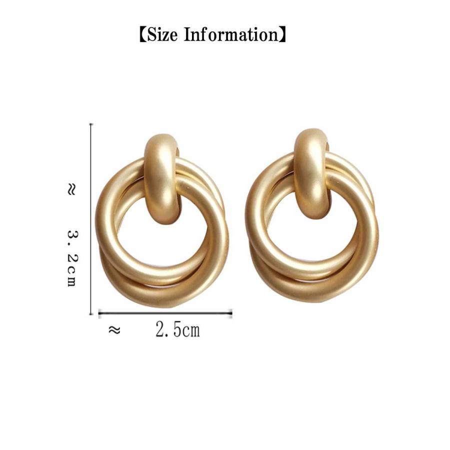 イヤリング レディースイヤリング シンプルマットメタルイヤリング 大きめイヤリング 大人イヤリング イヤリング ピアス 韓国ファッション 高級感｜overrag｜07