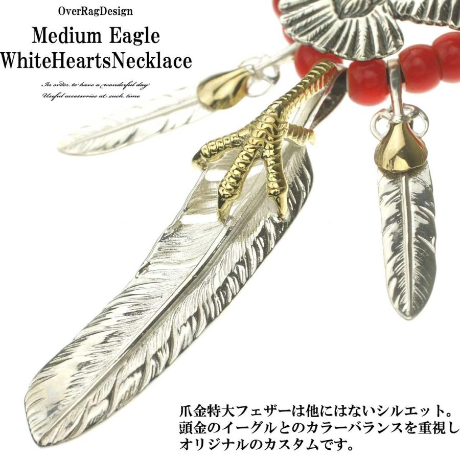 メンズ ネックレス ペンダント シルバーイーグル ミディアム