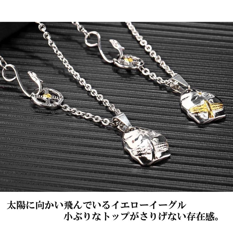 メンズ ネックレス ペンダント イエローイーグルネックレス ネイティブ 