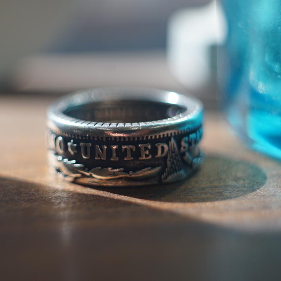 メンズ リング メンズリング 指輪 アクセサリー アメリカンクラッシックモルガンコインリング メンズリング 真鍮 メンズアクセサリー モルガンコイン