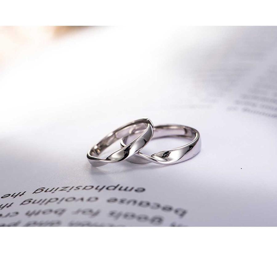 ペアリング ツイストシルバー925ペアリング シンプル シルバー925 細身
