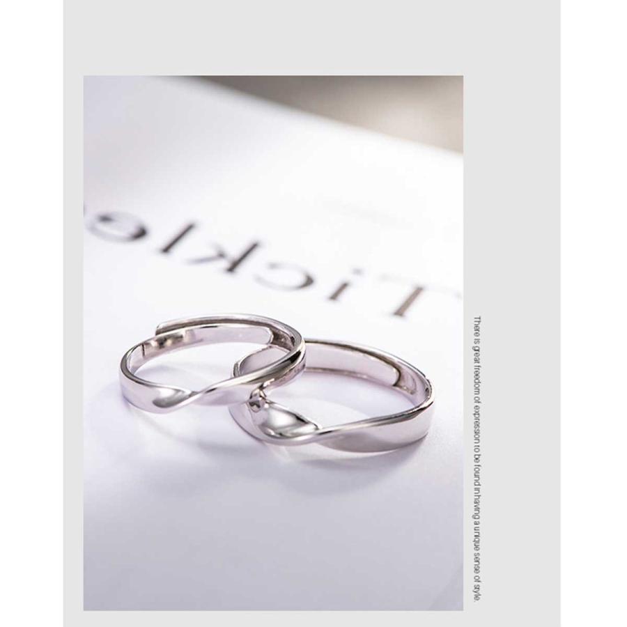 ペアリング ツイストシルバー925ペアリング シンプル シルバー925 細身