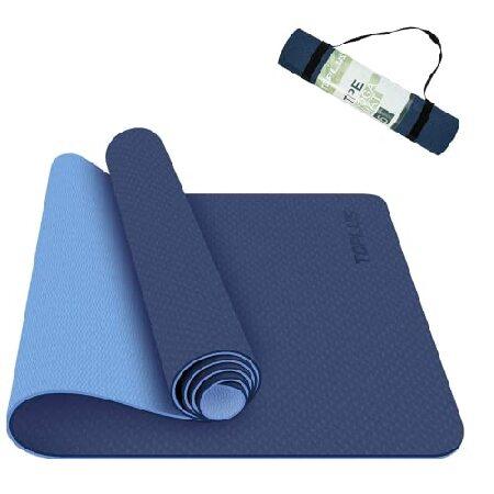 海外限定商品も取り扱っております！Yoga Mat, 1/4 inch Thick Yoga Mat Double-Sided Non Slip Eco Friendly Fitness Exercise Mat with Strap Professional TPE Yoga Mats for Women Men, Workout