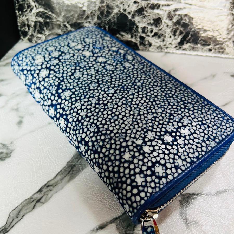 新品 希少 スタースティングレイ長財布 上質 エイ革 本皮 メンズ 