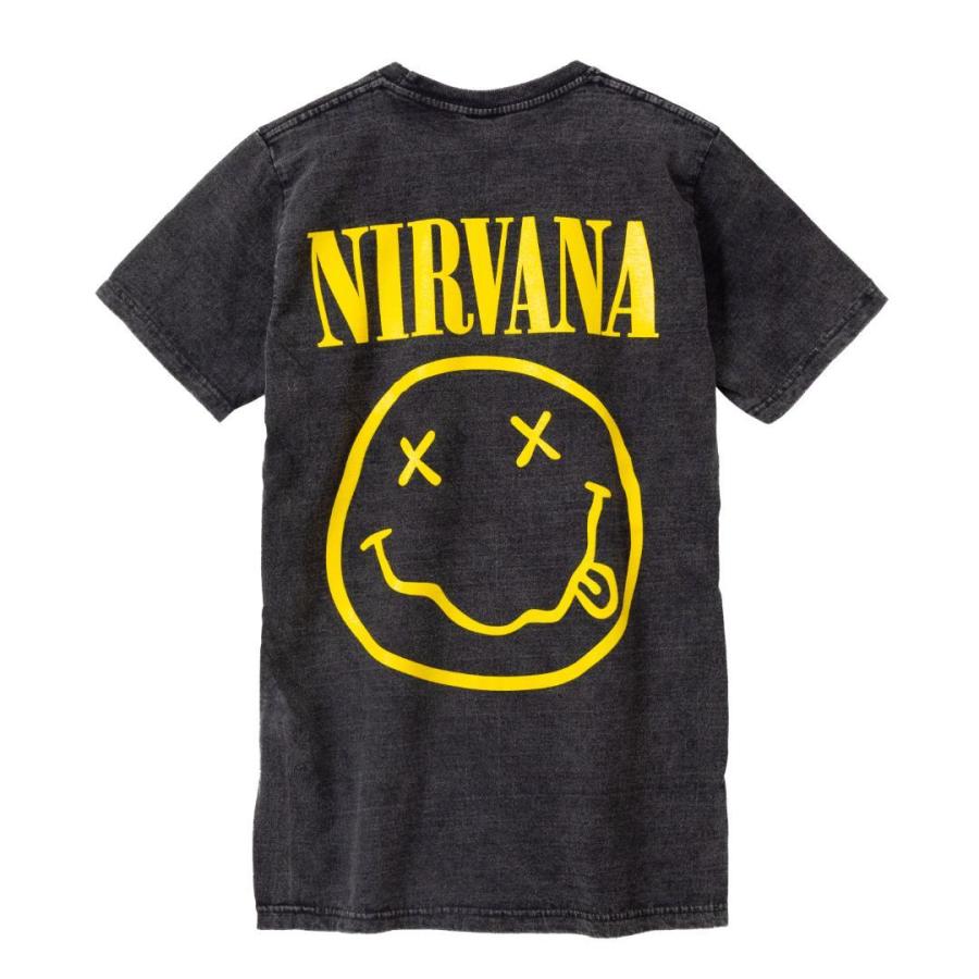 新品 NIRVANA ニルヴァーナ ブリーチ加工 スマイル Tシャツ ビッグ