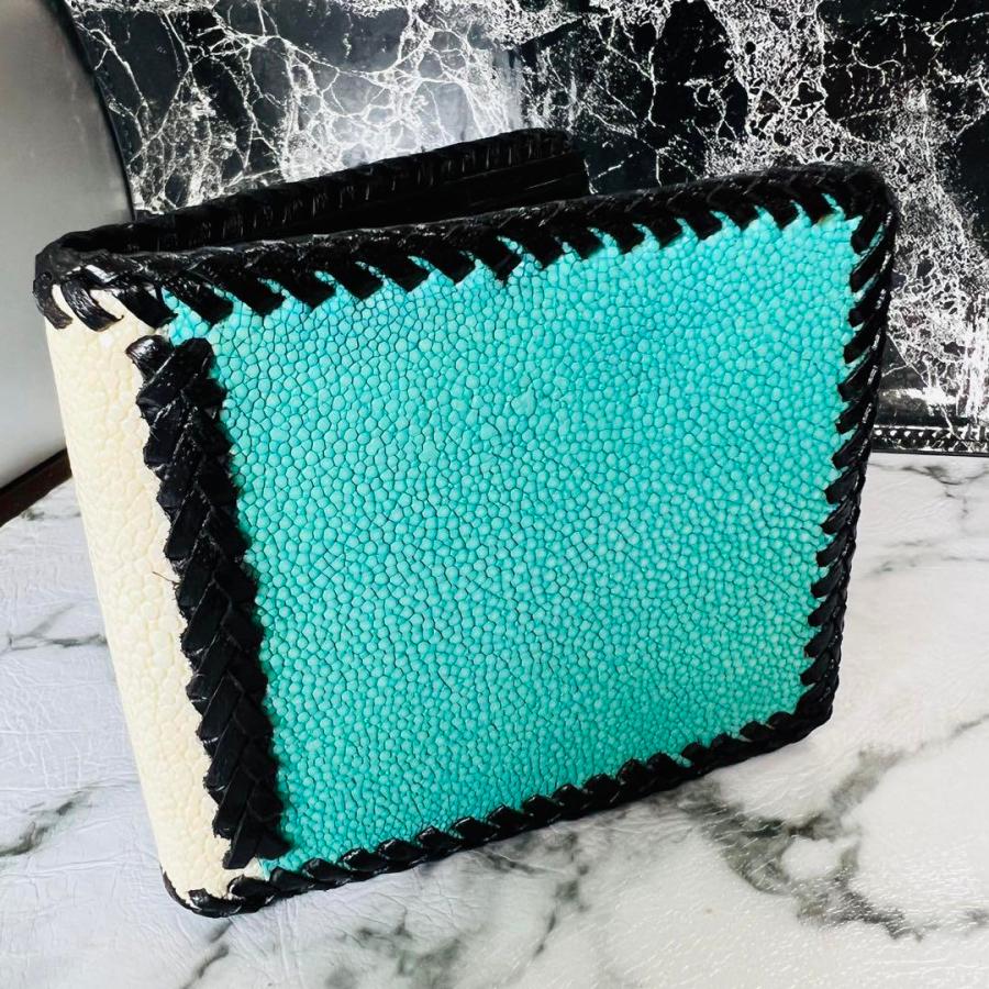 【2点セット】エイ革バッグ スティングレイ ハンドバッグ　財布 楽天市場】【Ain Soph（アインソフ）】エイ革/スティングレイ二つ折り