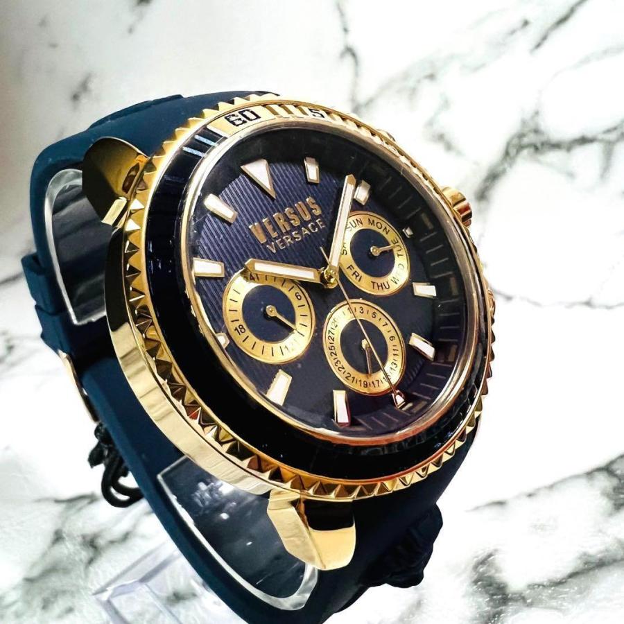 激レア 新品 ヴェルサーチ クオーツ メンズ腕時計ゴールド レア人気
